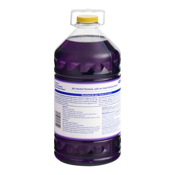 A large plastic bottle of CloroxPro Clorox Fraganzia lavender-scented multi-purpose cleaner.