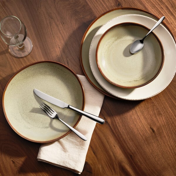 Libbey Hedonite Sage 10" Porcelain Plate - 12/Case