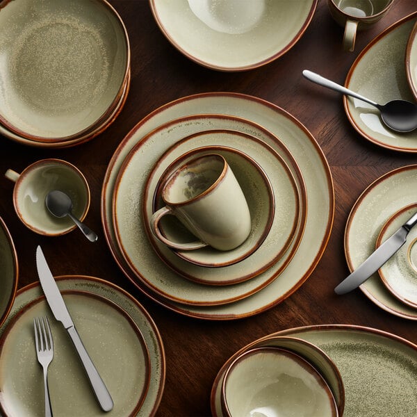 Libbey Hedonite Sage 10" Porcelain Plate - 12/Case