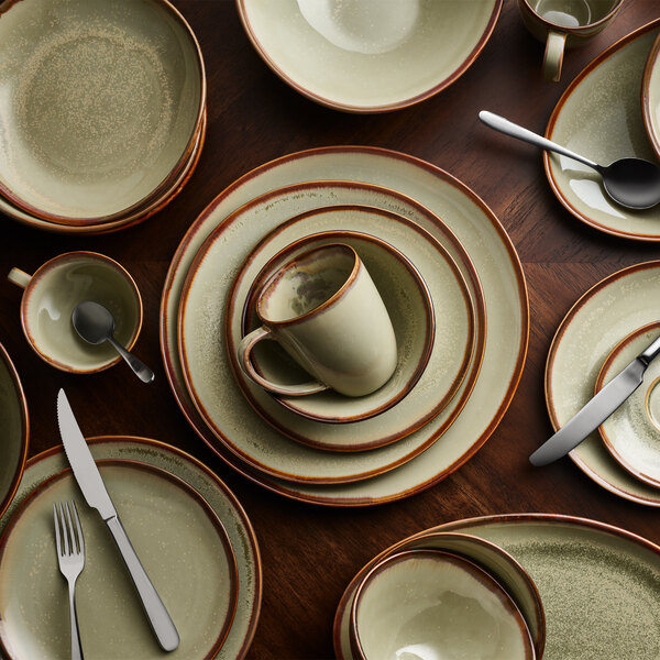 Libbey Hedonite Sage 5 5/8" Porcelain Saucer - 12/Case
