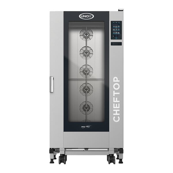 Unox XAVL-2021-DPLS CHEFTOP MIND.Maps BIG PLUS Electric 20 Pan Full Size Mobile Trolley Combi Oven with Left-Hinged Door - 208/240V, 3 Phase
