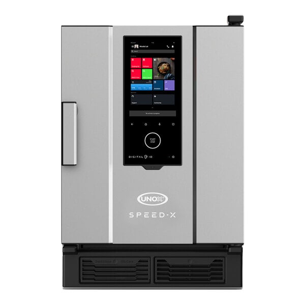 Unox XAPA-0523-SXLS SPEED-X Digital.ID Electric 10 Pan 2/3 Size Countertop Combi Oven with Left-Side Hinges - 208/240V, 1 Phase