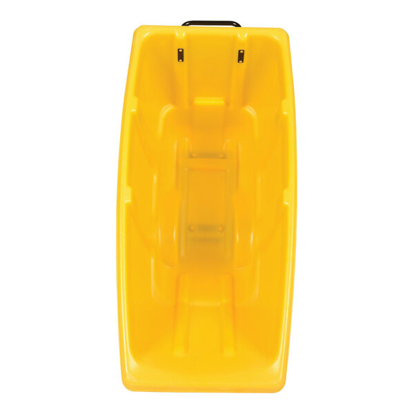 A yellow light-duty bulk tilt truck with a 0.5 cubic yard capacity.