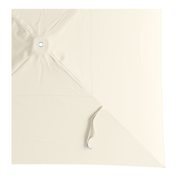 A square shell beige umbrella canopy designed for aluminum push lift umbrellas.