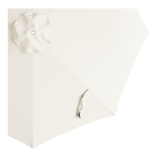 A round fossil white umbrella canopy designed for 9-foot bamboo pulley lift umbrellas.