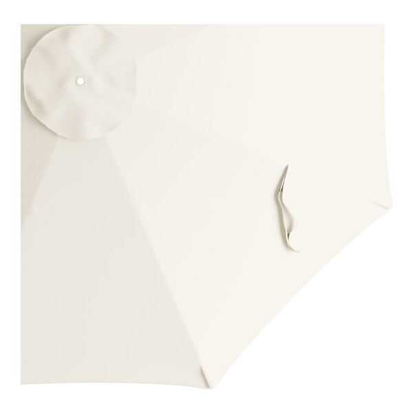 A round fossil white umbrella canopy designed for 9-foot steel push lift umbrellas.