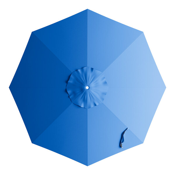 A round lake blue umbrella canopy designed for 9-foot aluminum crank lift auto tilt umbrellas.