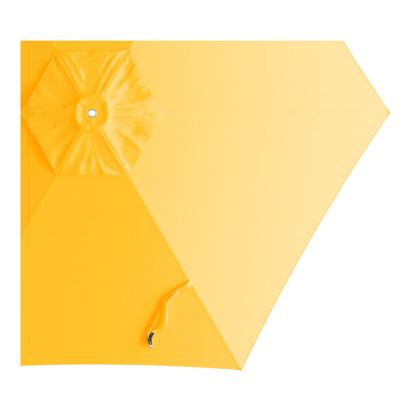 A bright yellow round umbrella canopy designed for aluminum push lift umbrellas.