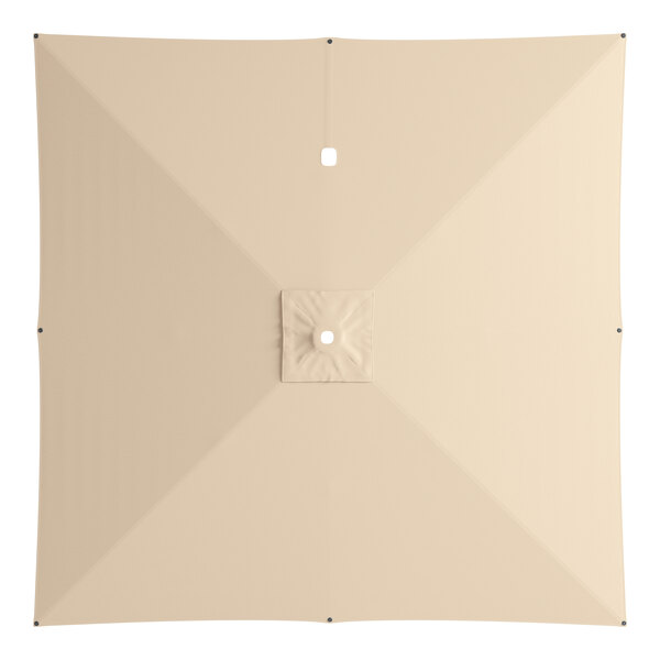 A square sand-colored umbrella canopy designed for 10-foot cantilever umbrellas.