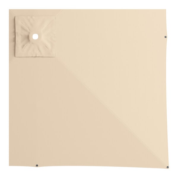 A square sand-colored umbrella canopy designed for 10-foot cantilever umbrellas.