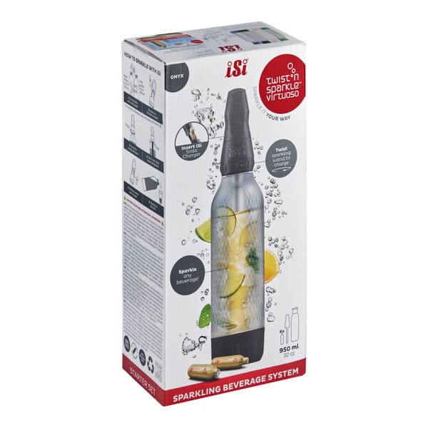 iSi Twist'N Sparkle Virtuoso 1 Liter Onyx Sparkling Beverage System 10951701