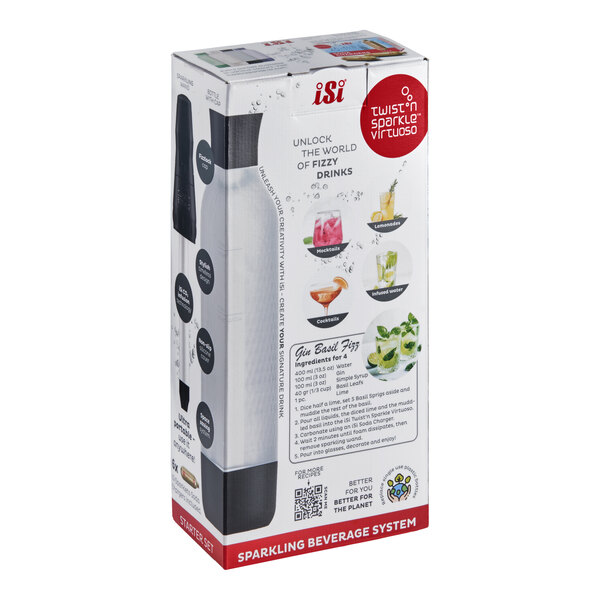 iSi Twist'N Sparkle Virtuoso 1 Liter Onyx Sparkling Beverage System 10951701