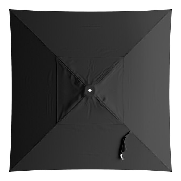 A square raven black umbrella canopy designed for aluminum push lift umbrellas.