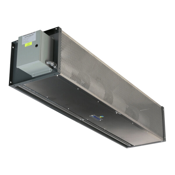 An industrial direct-drive ambient air curtain designed for commercial use, measuring 120 inches in length.