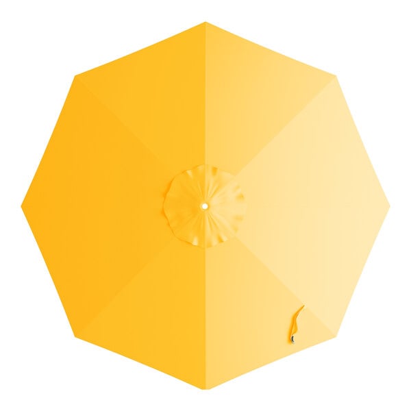 An 11-foot round sunflower yellow umbrella canopy designed for aluminum crank lift umbrellas.