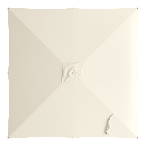 A square shell beige umbrella canopy designed for 9-foot aluminum pulley lift umbrellas.
