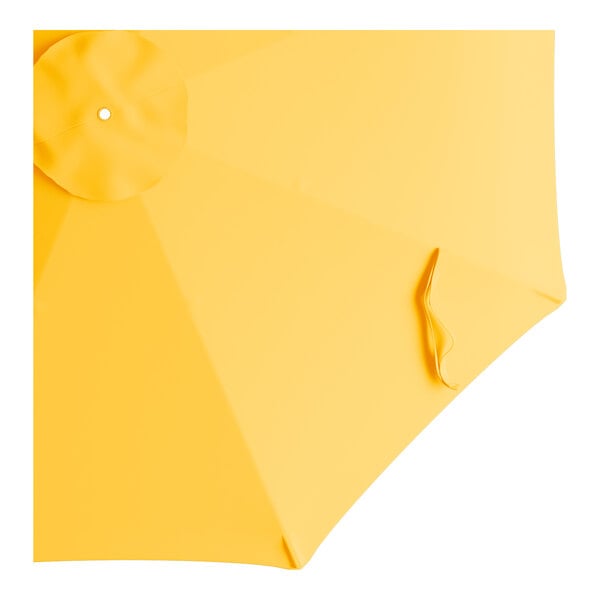 A round canary yellow umbrella canopy designed for steel push lift umbrellas.