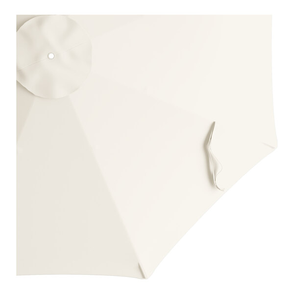 A round fossil white umbrella canopy designed for 7 1/2 foot steel push lift umbrellas.