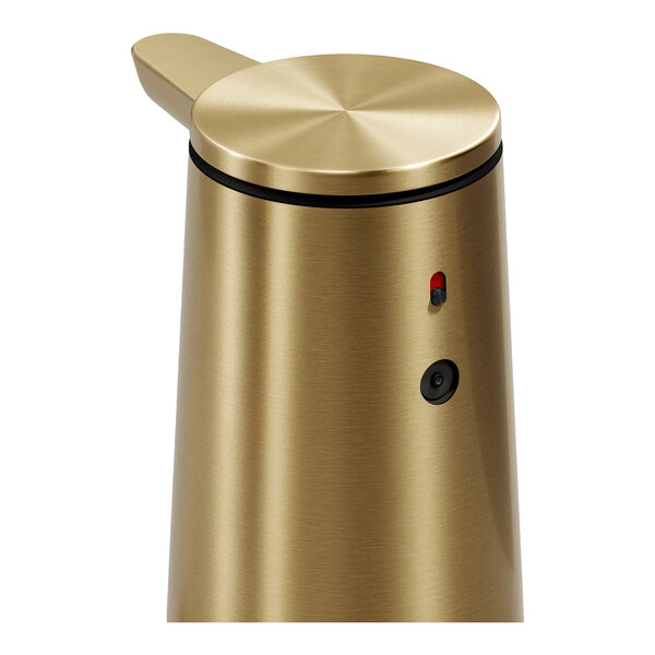 A brass stainless steel foam sensor pump with a refillable cartridge and sample pouch.