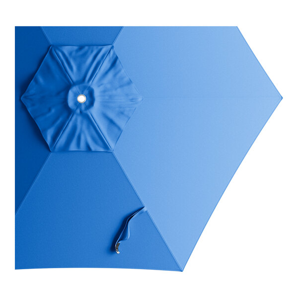 A round lake blue umbrella canopy designed for 6-foot aluminum push lift umbrellas.