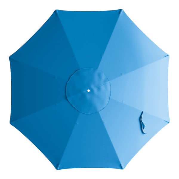 A round, pacific blue umbrella canopy designed for 6-foot steel push lift umbrellas.