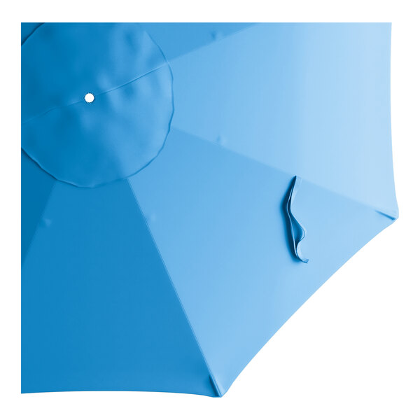 A round, pacific blue umbrella canopy designed for 6-foot steel push lift umbrellas.