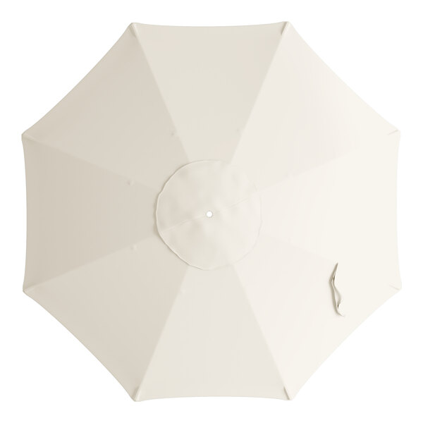 A round fossil white umbrella canopy designed for 6-foot steel push lift umbrellas.