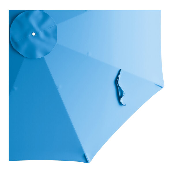 A round, pacific blue umbrella canopy designed for steel push lift umbrellas.