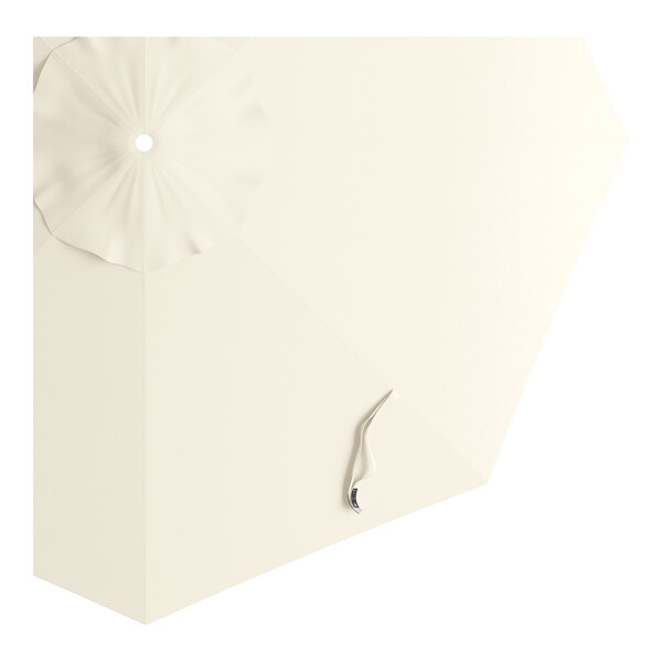 A round shell beige umbrella canopy designed for 9-foot aluminum crank lift auto tilt umbrellas.