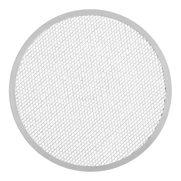 An American Metalcraft 13" heavy duty expanded aluminum pizza screen with a white background.