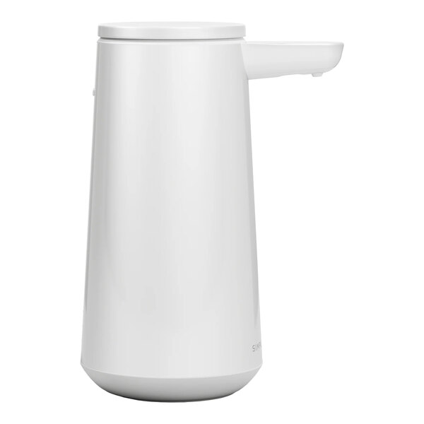 A white stainless steel foam sensor pump with a refillable cartridge and sample pouch.