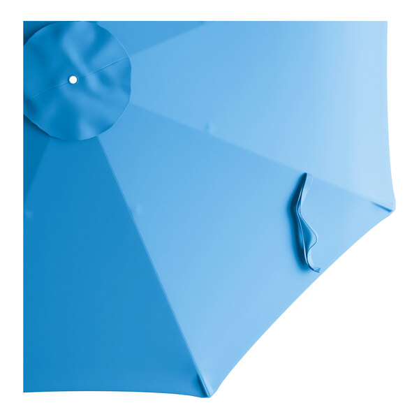 A round pacific blue umbrella canopy designed for steel push lift umbrellas.