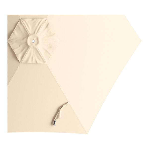 A round sand-colored umbrella canopy designed for 9-foot aluminum push lift umbrellas.