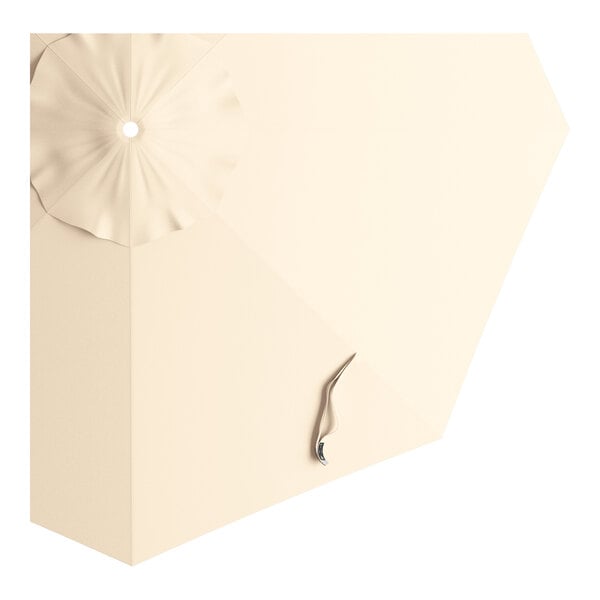 A round sand-colored umbrella canopy designed for 9-foot aluminum crank lift auto tilt umbrellas.