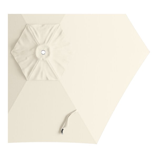 A round shell beige umbrella canopy designed for 6-foot aluminum push lift umbrellas.
