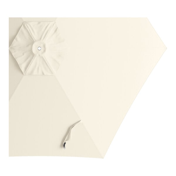 A round shell beige umbrella canopy designed for 9-foot aluminum push lift umbrellas.