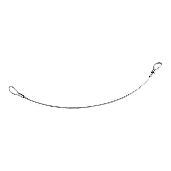 A steel cable with loops on both ends, typically used for securing or tethering objects.