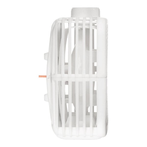 A white air freshener refill with a vented plastic casing.