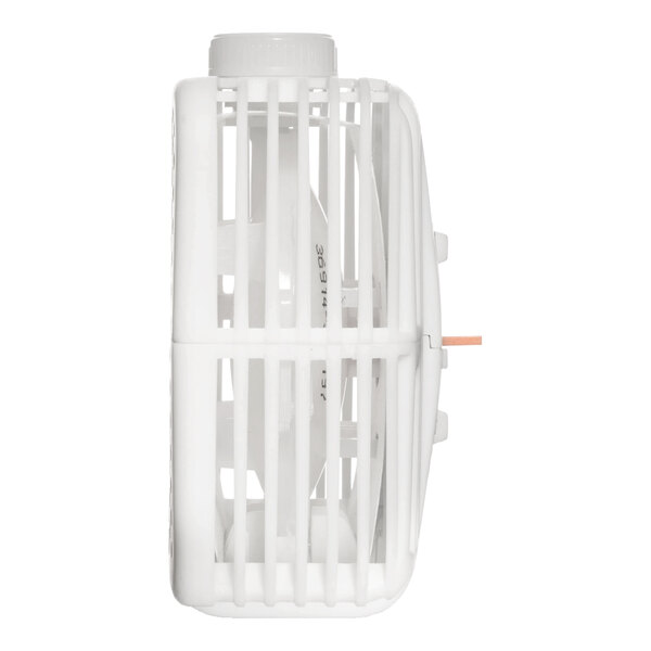 A white plastic air freshener refill with a grated design for scent dispersion.