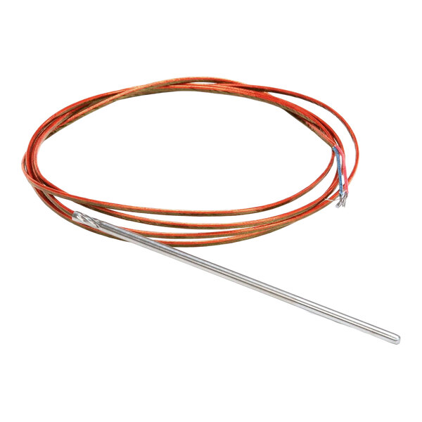 A metal sensor probe with an attached orange cable, identified as a BKI 6000093 Sensor J Tube with a 110 x 3 cable.