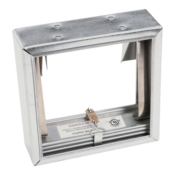 A rectangular metal fire damper assembly for ventilation systems.