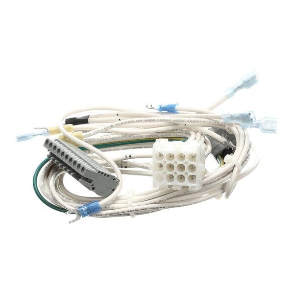 A wire harness with multiple connectors designed for a control panel.