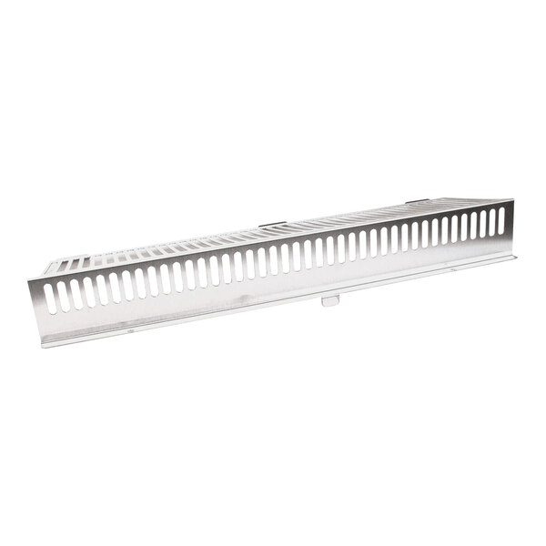 A metal fan guard with 3/8 inch slots designed for use in a BKI VGG8 oven cavity.