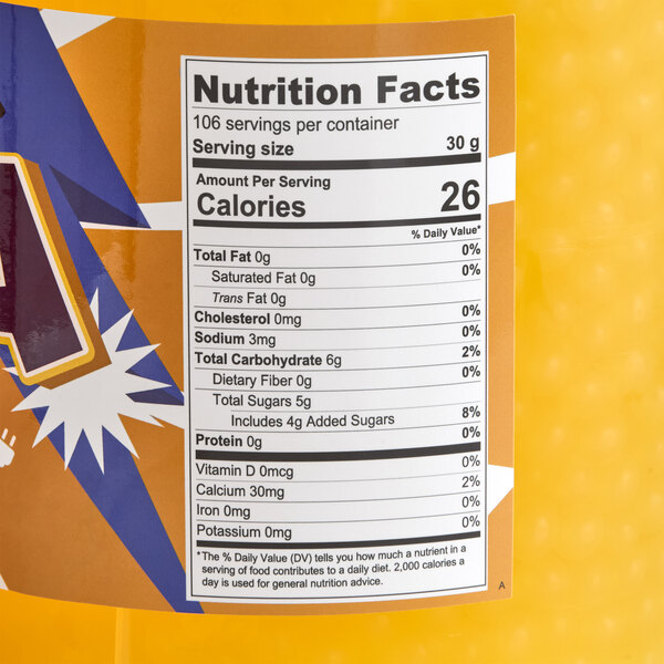 A container of Bossen Volt Amber Energy Bursting Boba with a visible nutrition facts label.