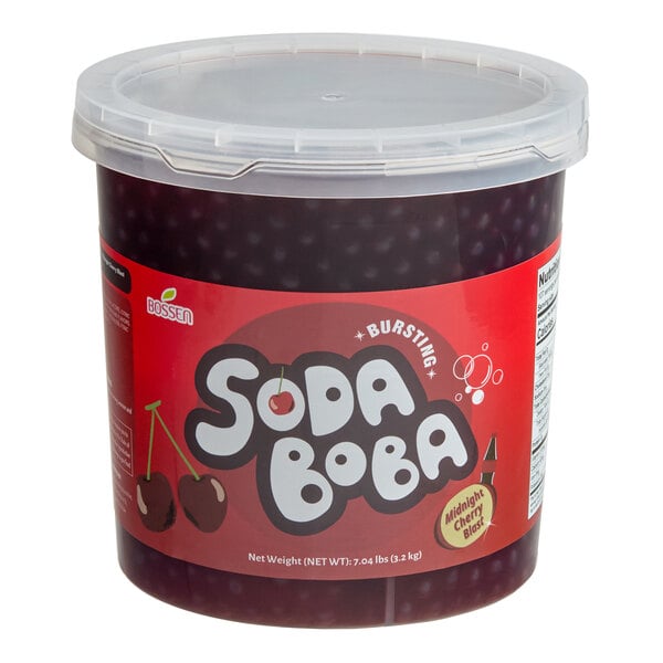 Bossen Midnight Cherry Blast Soda Bursting Boba 7.04 lb. - 4/Case