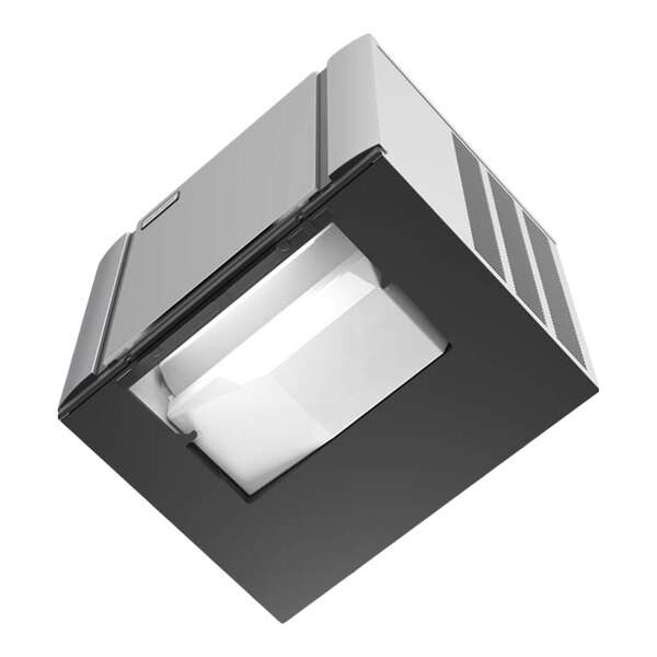 An air-cooled commercial ice machine designed for producing half dice cube ice.