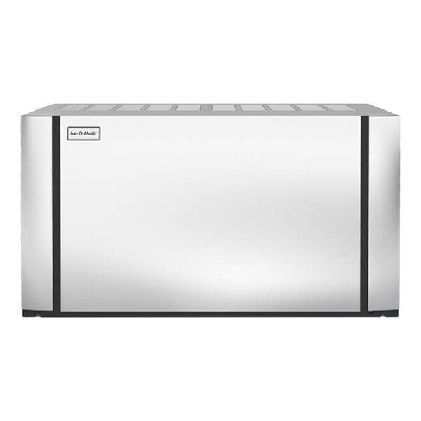 A large, stainless steel commercial ice machine from Ice-O-Matic's Elevation Series.