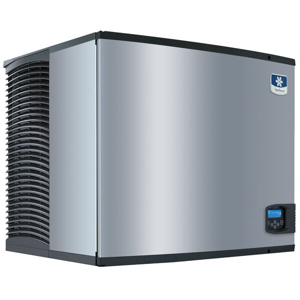 A silver rectangular Manitowoc Indigo series ice machine with a black border.