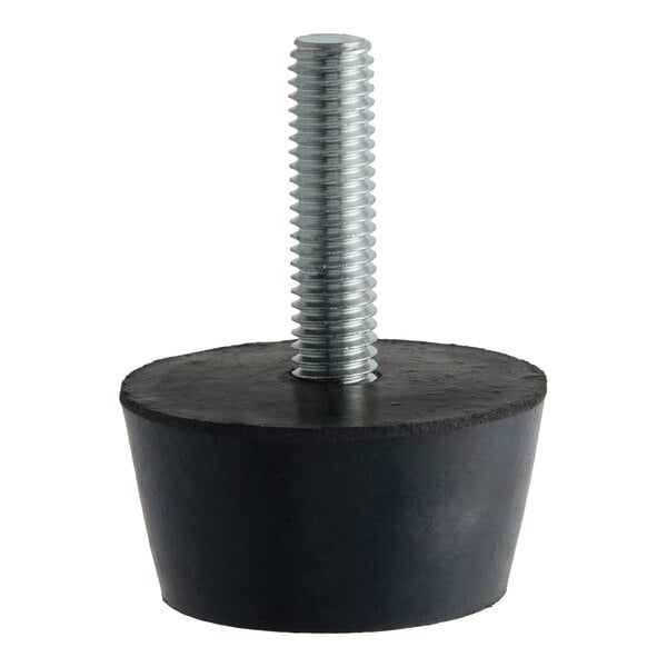 A front adjustable rubber leveling foot with a threaded metal stem, designed for use with the Estella MCC220.