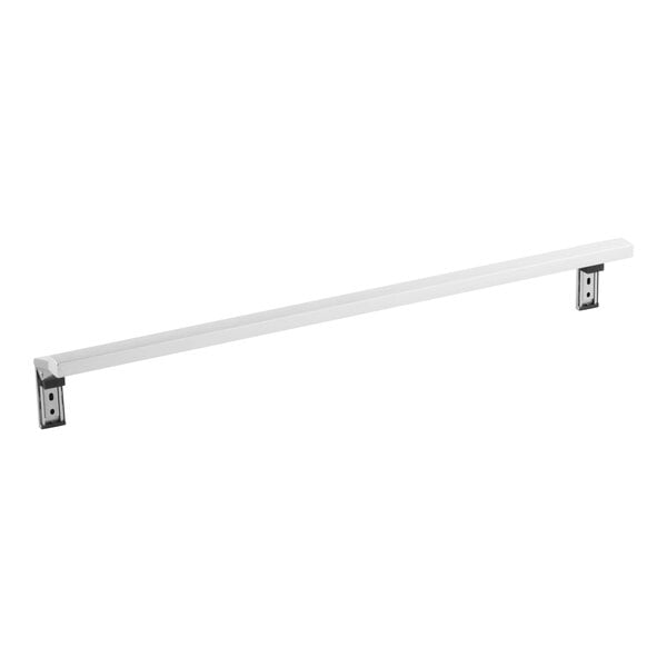 A long, straight white door handle with metal mounting brackets, designed for the MCC220 model.